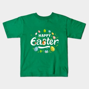 Happy Easter Day Eggs Kids T-Shirt